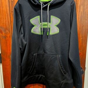 Under Armour Black Hoodie with Green Logo